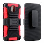 Wholesale Samsung Galaxy Note 3 Armor Shell Case Stand and Holster (Black Red)